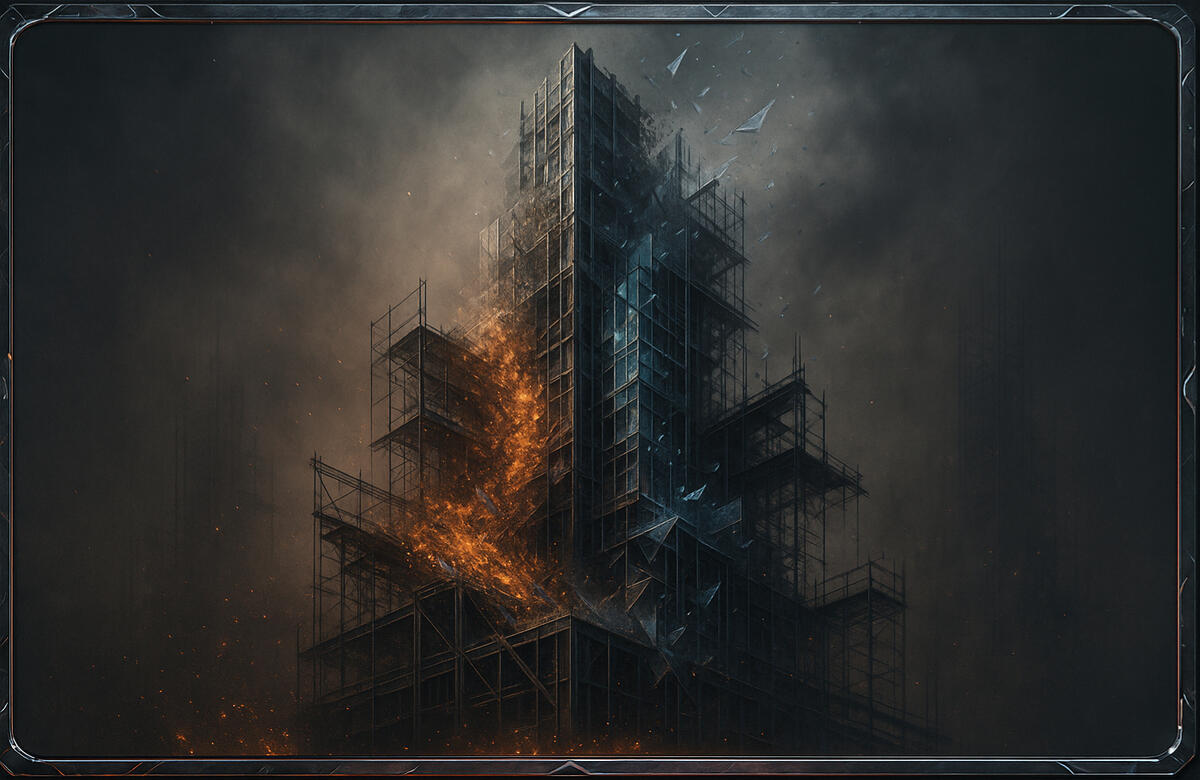 Ashen Spire Towering ruin veiled in smoke and firelight, defying collapse through memory.
